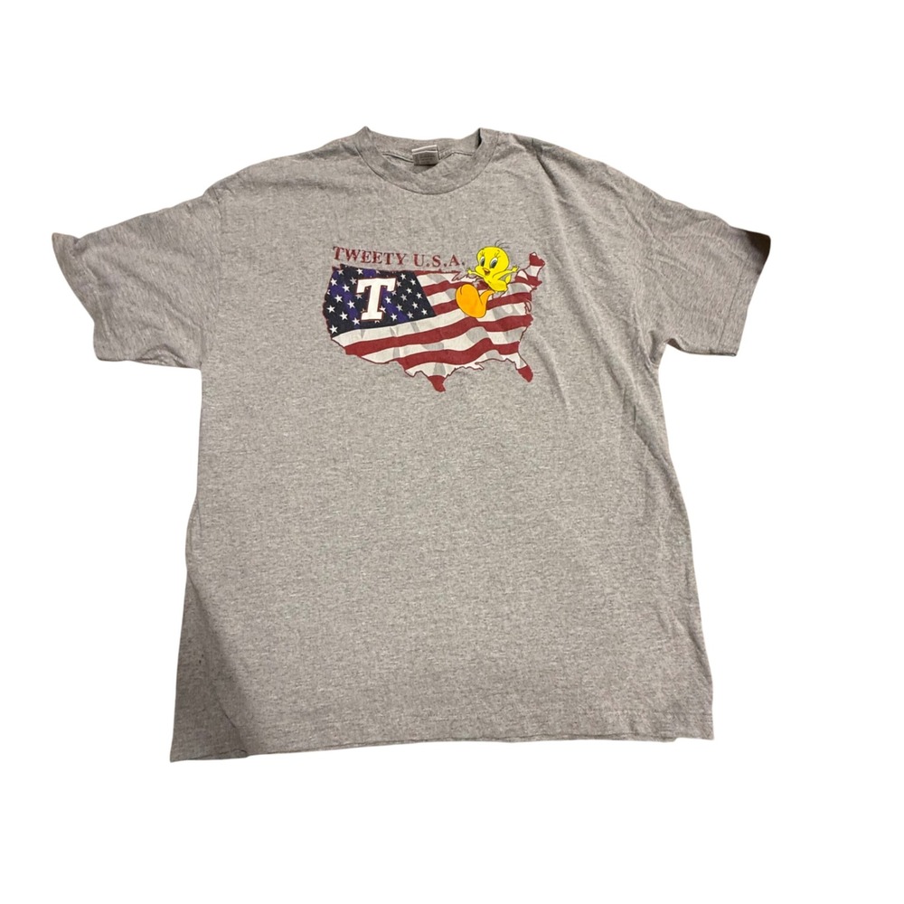 Looney Tunes Tweety Bird USA Graphic T-Shirt Patriotic Alstyle‎ Apparel XL